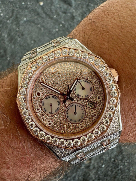 Reloj Automático Skeleton Back con Moissanita 16.5ct - 44mm