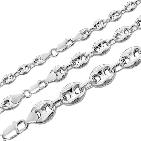 Cadena ó Brazalete Gucci Puffed- Plata 925 - Oro 14k Vermeil - Hecho en Italia