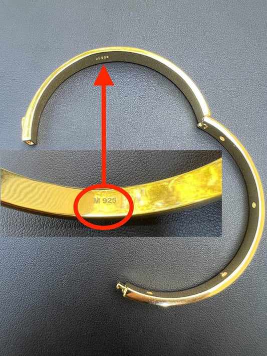 Brazalete Bangle Classic Love con Moissanita - Oro Vermeil 14k y Plata 925
