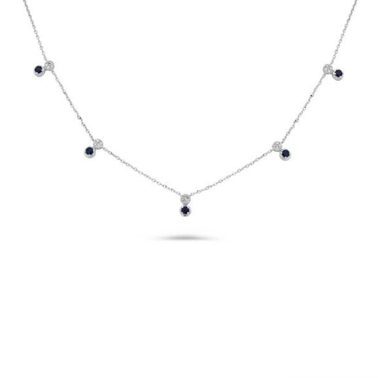 Collar de múltiples zafiros
