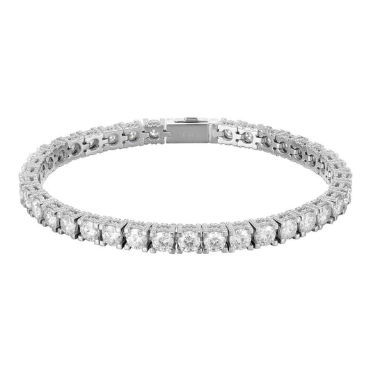 Pulsera Tennis Moissanita VVS Reinventada | Oro Vermeil amarillo y Plata 925