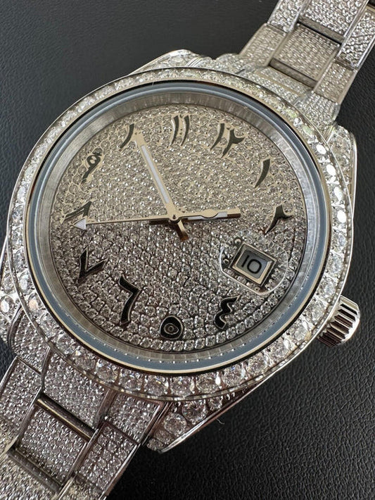 Reloj Presidencial Automático con Moissanita 16.3ct - Dial Árabe
