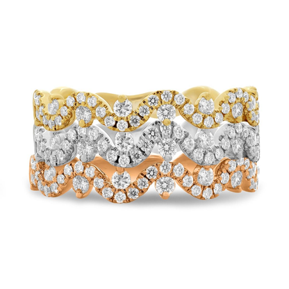 Anillo Stackable de Oro con Diamantes