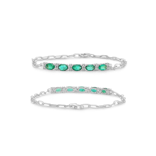 Brazalete Esmeralda Oval