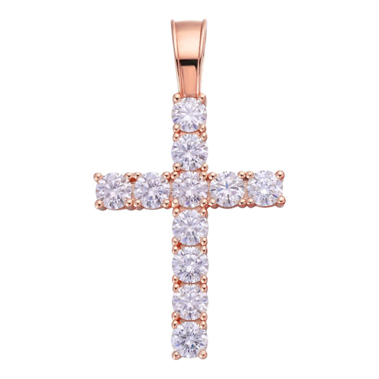 Colgante con forma de Cruz con Moisanita