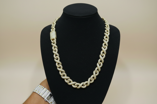 Cadena Personalizada - Diamantes - Moisanita - Oro Solido - Plata 925 - Oro Vermeil 14K (Copia)