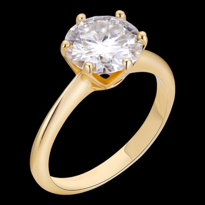 Anillo de Compromiso 2 CT Moissanite en Oro solido (Blanco ó Amarillo) de 14 Kilates