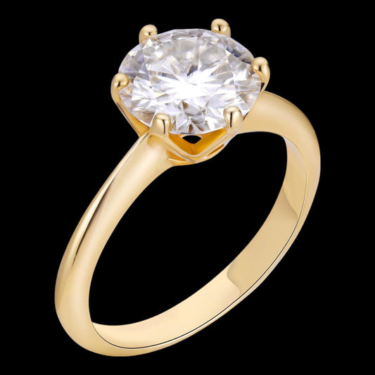 Anillo de Compromiso 2 CT Moissanite en Oro solido (Blanco ó Amarillo) de 14 Kilates