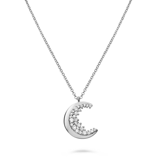 Diamond Crescent Moon Necklace